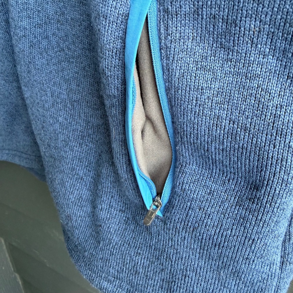 L.L.Bean Sweater Fleece Vest Blue Full Zip Outdoor Women's 1X Plus Pockets - Picture 7 of 10